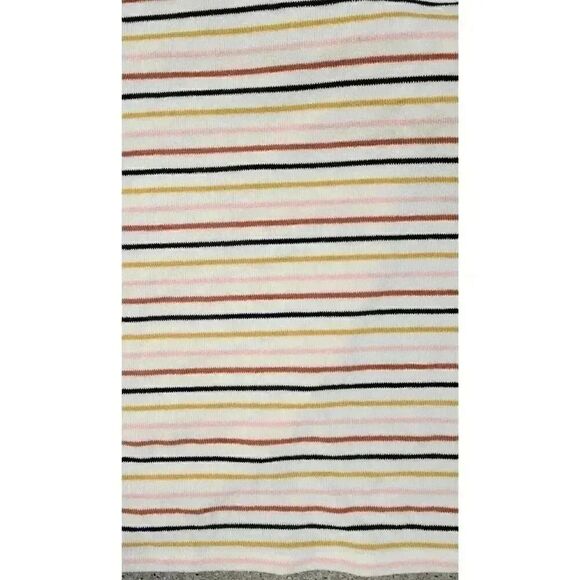 Lazy Sundays Women's Ivory Rayon/Poly/Spandex Lightweight Terry Cloth Striped Do - Picture 11 of 11